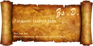 Zsupos Dorottya névjegykártya